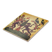 Birds Monkey Glow Worm Indian Renaissance Fable タイル (側面)