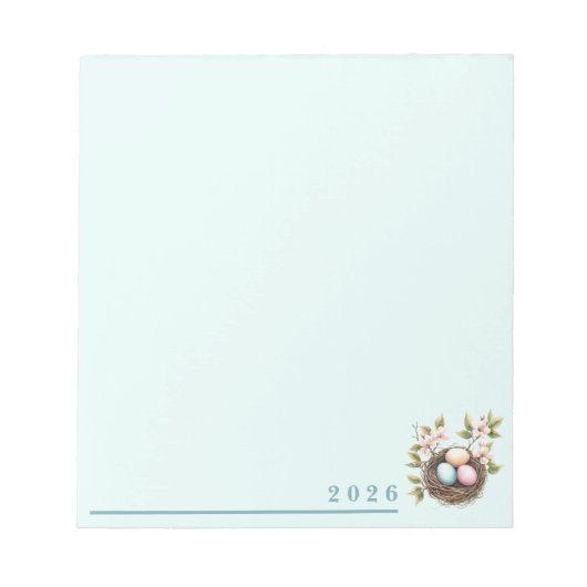 Bird's Nest Springtime Notepad ノートパッド (正面)