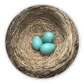 Birds Nest with Blue Eggs セラミックノブ (正面)