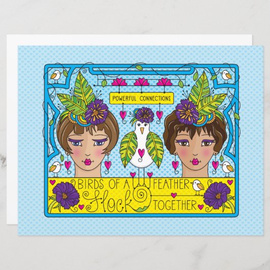 Birds Of A Feather_Flat紙シート11"x8.5" (正面/裏面)