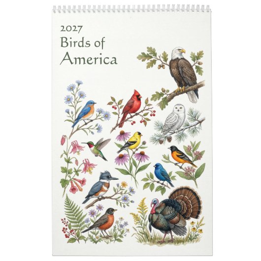 Birds of America - Single Page 2027 カレンダー (カバー)
