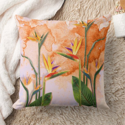  Birds of Paradise in Bloom クッション (ブランケット)