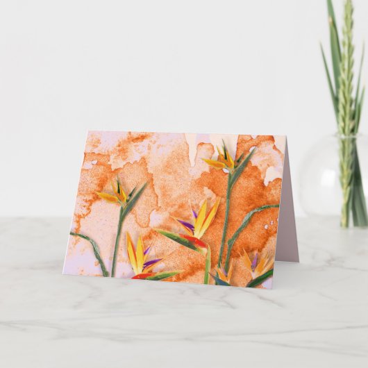 Birds of Paradise in Bloom サンキューカード (正面)