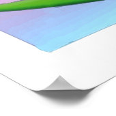 Birds of Paradise with Pastel Rainbow Background ポスター (角)