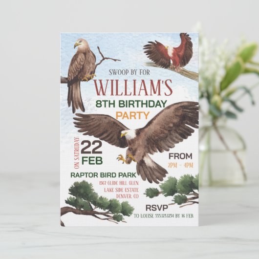 Birds of Prey Birthday Party 招待状 (スタンド正面)