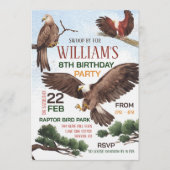  Birds of Prey Birthday Party 招待状 (正面)