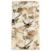 Birds on a branch（ブランチ上の鳥） スモールペーパーバッグ (正面)