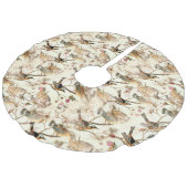 Birds on a branch(ブランチ上の鳥) フェイクリネンツリースカート (アングル)