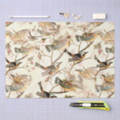 Birds on a branch（ブランチ上の鳥） 薄葉紙 (クラフト)