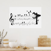 Birds on a Score poster ポスター (キッチン)
