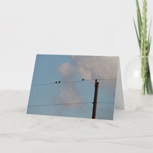Birds on a wire カード (正面)