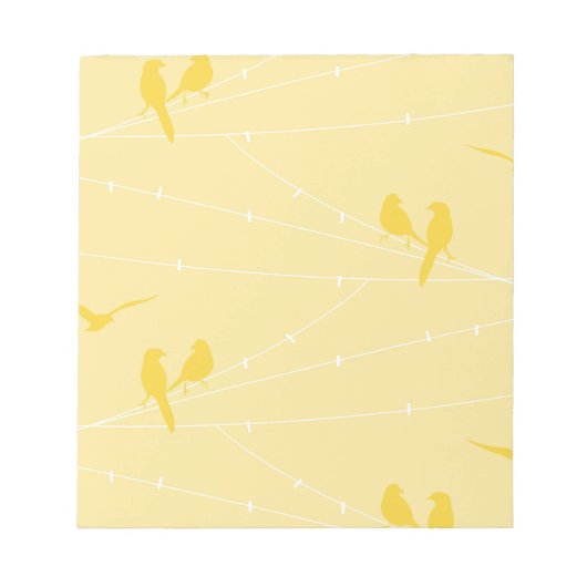 Birds on a wire ノートパッド (正面)