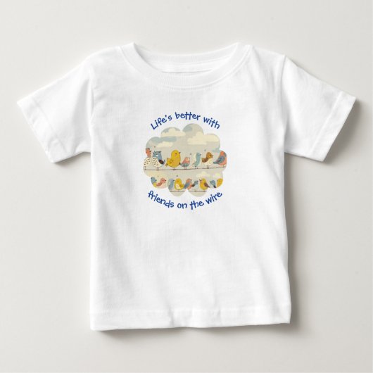 Birds On A Wire ベビーTシャツ (正面)