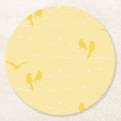 Birds on a wire ラウンドペーパーコースター (正面)