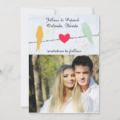 Birds on a Wire – 日付カードを保存 セーブザデート (裏面)