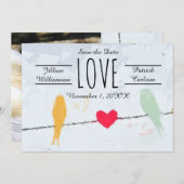 Birds on a Wire – 日付カードを保存 セーブザデート (正面/裏面)