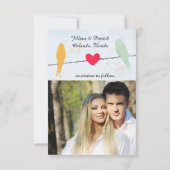 Birds on a Wire - 3x5日付カードを保存 セーブザデート (裏面)