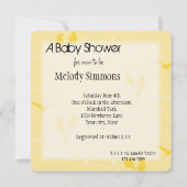 Birds on a wire Baby Shower 招待状 (裏面)