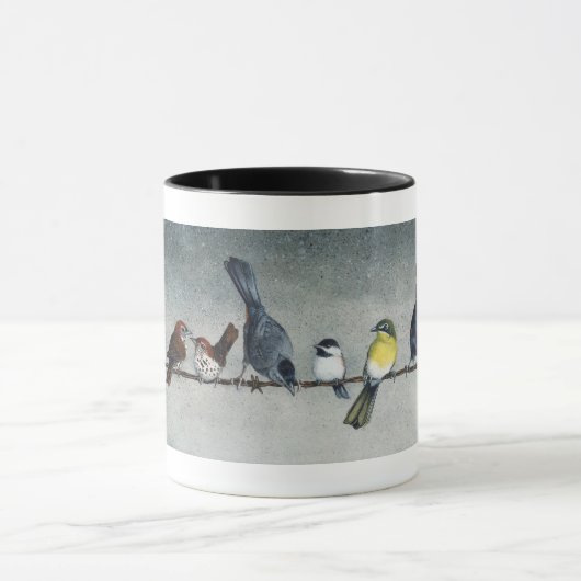 Birds on a Wire Mug マグカップ (中央)
