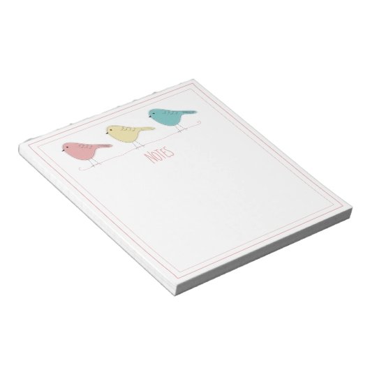 Birds on a Wire Notepad ノートパッド (アングル)