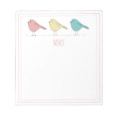 Birds on a Wire Notepad ノートパッド (正面)