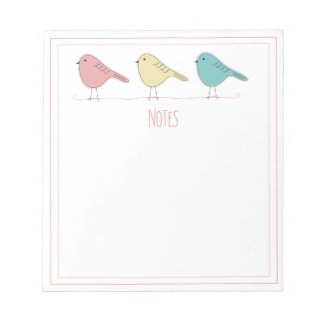 Birds on a Wire Notepad ノートパッド