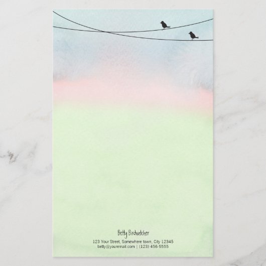 Birds on a wire Personal Stainable (正面)