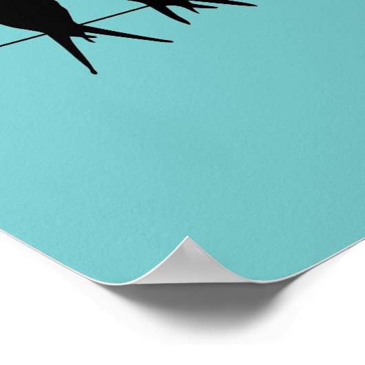 Birds on a wire Poster ポスター (角)