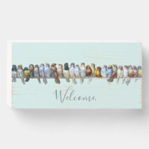 Birds on a wire welcome