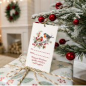 Birds on Berry Branch Christmas |  ギフトタグ