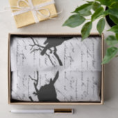 Birds on Branch Blackシルエットデクページフランスの 薄葉紙 (ギフト)