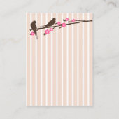 Birds on Flowering桜披露宴カード エンクロージャーカード (裏面)