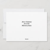 Birds On Holly & Mistletoe At Snowy Winter Sunset シーズンカード (裏面)