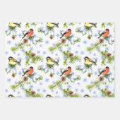 Birds on Pine Tree Natural Setting 3座標 ラッピングペーパーシート (正面3)