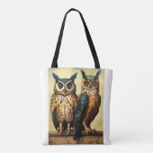 Birds on the Wire – Cartoon Flock Tee トートバッグ (裏面)