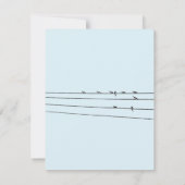 Birds on wireお祝いの発表 招待状 (裏面)