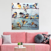 Birds on Wireキャンバス印刷 キャンバスプリント (インサイチュ (リビング))