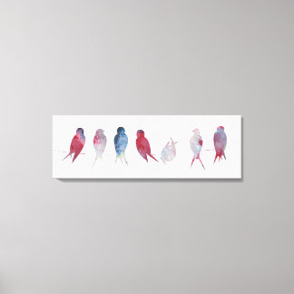 Birds on wireパノラマカンバスプリント36x12インチ キャンバスプリント