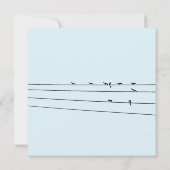Birds on Wire葬式サンキューカード 招待状 (裏面)