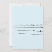 Birds on Wire葬式サンキューカード 招待状 (裏面)