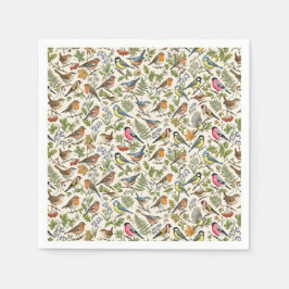 Birds Pattern スタンダードカクテルナプキン