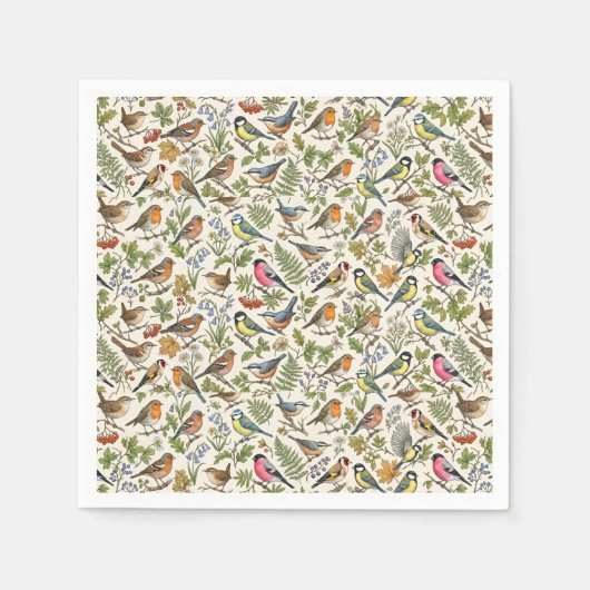 Birds Pattern スタンダードカクテルナプキン (正面)