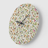Birds Pattern ラージ壁時計 (傾斜)