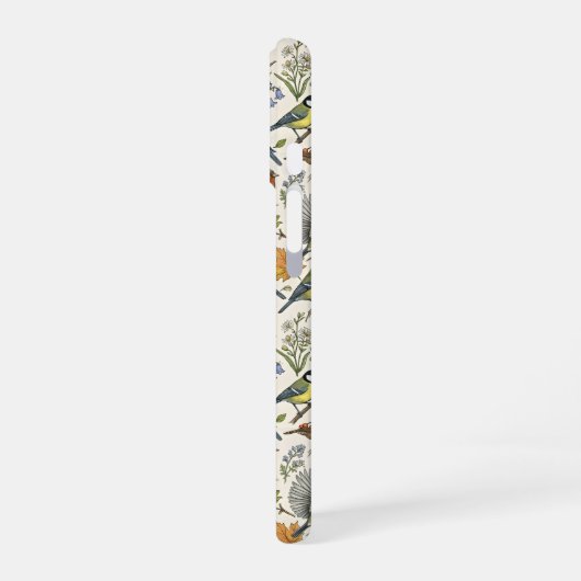 Birds Pattern iPhone 16ケース (左側面)