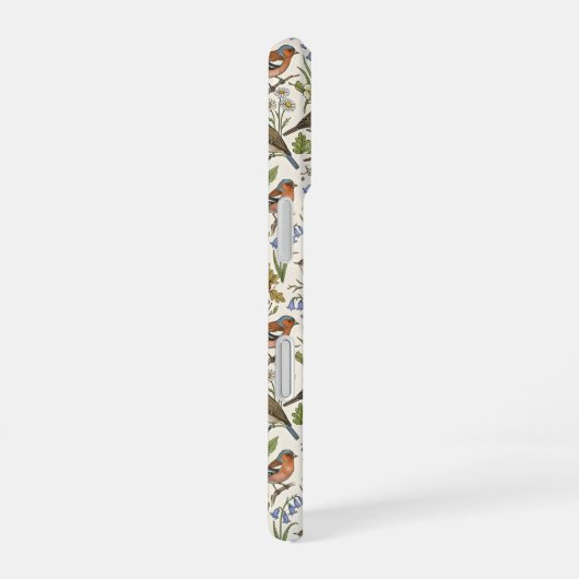 Birds Pattern iPhone 16ケース (右側面)