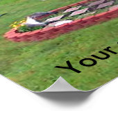 Birds Pigons Yard飛んでいる Your Text Posts ポスター (角)