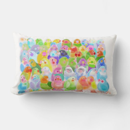 Birds! Pillow ランバークッション (正面)