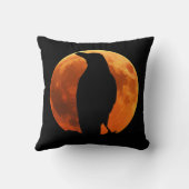 Birds - Reversible Moon and Black Raven  クッション (裏面)