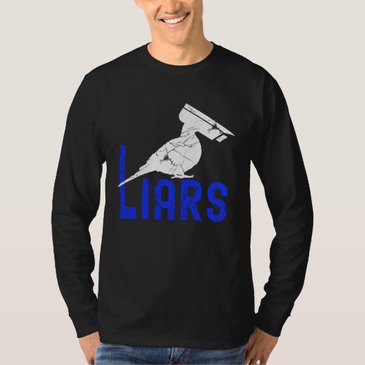 Birds Spies Pigeons Arent Real Pigeons Are Liars Tシャツ (正面)