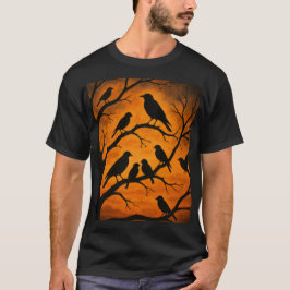 Birds Tree Silhouette Tシャツ